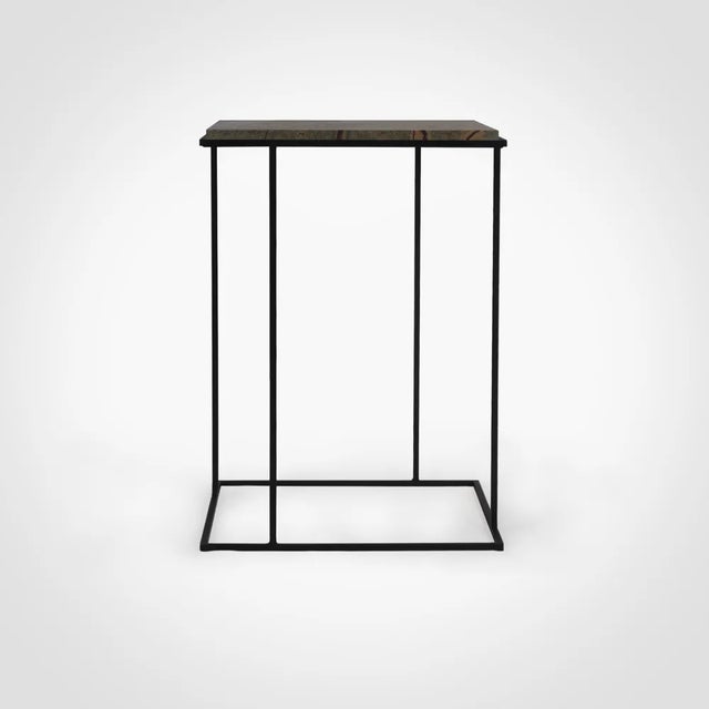 Not Yet Made - Made To Order Forest Brown Frame Side Table by Nicola Di Froscia for DFdesignlab For Sale - Image 5 of 8