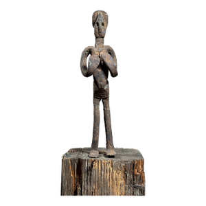 Antique Folk Art Hand Forged Iron Figurative Sculpture