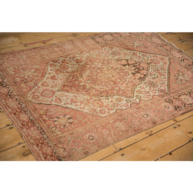 Antique Distressed Farahan Sarouk Rug - 3'4" x 4'11" For Sale In New York - Image 6 of 11