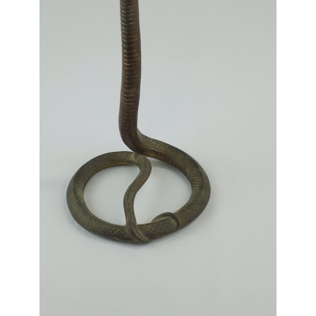Art Deco Bronze Cobra Pocket Watch Holder by Edgar Brandt, France, 1920 For Sale - Image 4 of 9