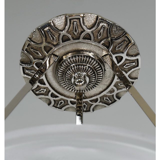 Metal Degue French Art Deco Pendant Light 1930s - 2 Available For Sale - Image 7 of 12