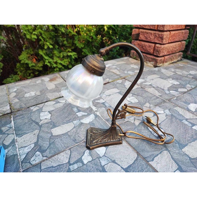 Art Deco Brass Table Lamp, 1920s For Sale - Image 6 of 8