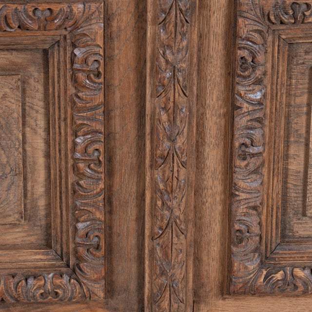 19th-Century Large French Bleached Oak Bookcase Display Cabinet For Sale - Image 10 of 14