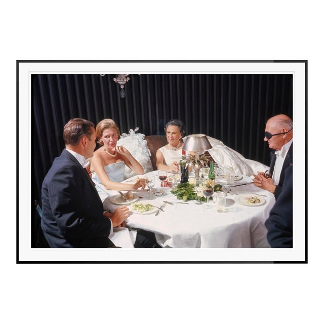 Toni Frissell 'Fine Dining at the Opera' Archival Pigment Print Framed in Black For Sale