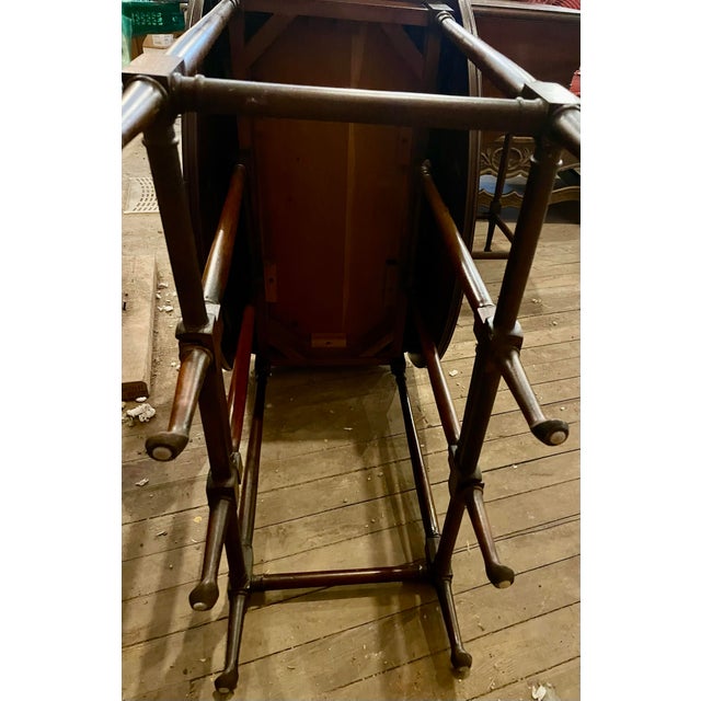 Early 20th Century Pair Petite Diminutive Mahogany Spider Leg Pad Foot Round Gateleg Tables For Sale - Image 12 of 12