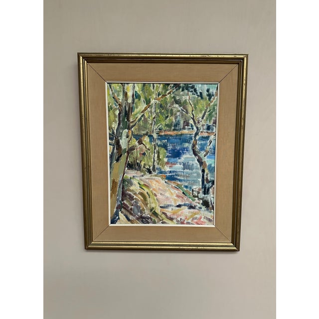 Landscape Nature, 1950s, Oil Painting on Canvas, Framed For Sale - Image 7 of 18