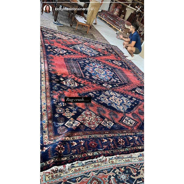 Antique Persian Tribal Bold Design Rug 10.8 x 13.6 For Sale In Milwaukee - Image 6 of 7
