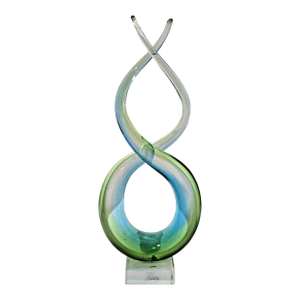 Vintage Murano Art Glass Swirl Abstract Sculpture Figurine