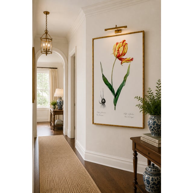 Didier's Tulip by Redouté, Vintage Botanical Art Print, 24" X 32" For Sale - Image 9 of 10
