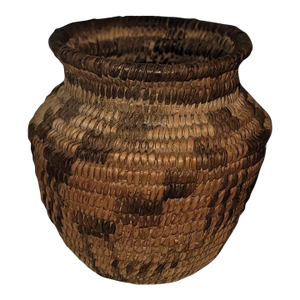 Miniature Early 20th Century Hand Woven Basket