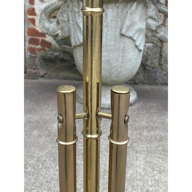 Gold Vintage Hollywood Regency Faux Bamboo Gold Coat Rack Hall Tree For Sale - Image 8 of 10