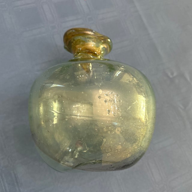 Peter Bramhall Art Glass Hand Blown Orb Vase Signed Bramhall For Sale In Palm Springs - Image 6 of 11