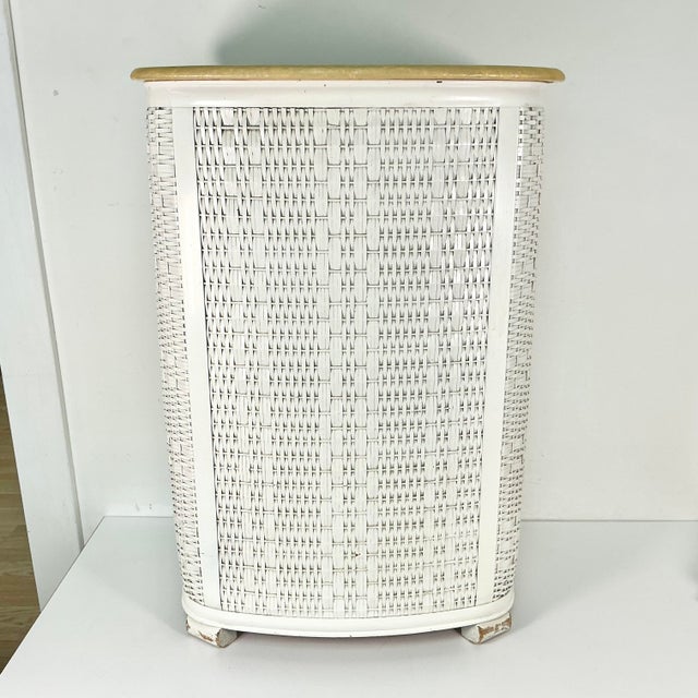 We try to curate these vintage wicker hampers when we can find them. We were thrilled to come across this one because it’s...