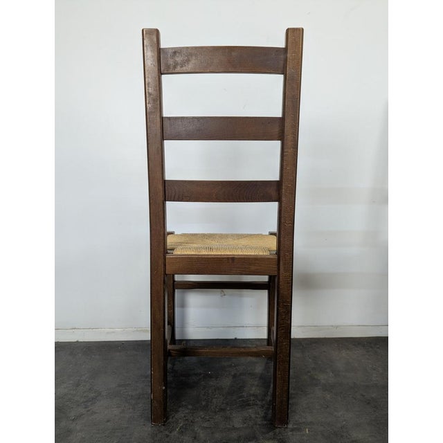 Brown Vintage Brutalist Chairs, Set of 5 For Sale - Image 8 of 9