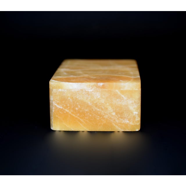 Hand Crafted Honey Onyx Box by Italian Artisan For Sale - Image 12 of 16