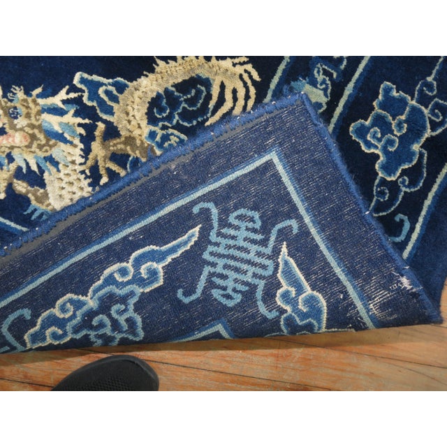 Vintage Dragon Chinese Peking Rug - 4'1" x 6'1" For Sale In New York - Image 6 of 11