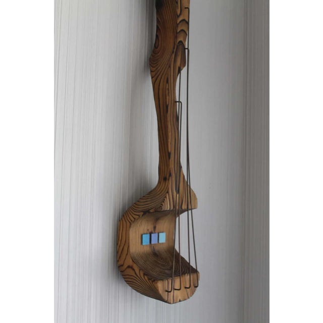 Witco Mid-Century Witco Wood Guitar Wall Sculpture For Sale - Image 4 of 6