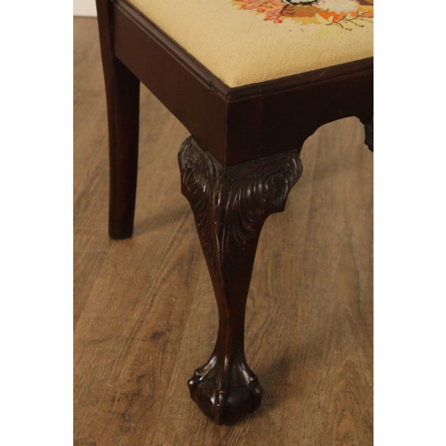 Wood Antique Chippendale Style Centennial Period Mahogany Ball & Claw Chair For Sale - Image 7 of 13