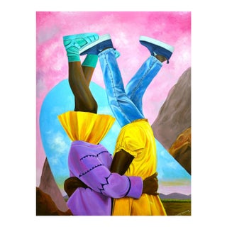 Sky Walkers Contemporary Acrylic Painting For Sale