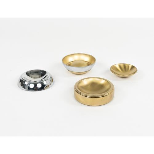 Mid-Century Modern Stacked Brass and Chrome Globe Ashtray, 1970s For Sale - Image 6 of 18