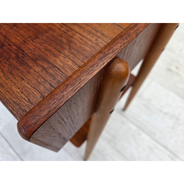 Vintage Swedish Side Table in Teak by Ab Carlstrom, 1970s For Sale - Image 12 of 18