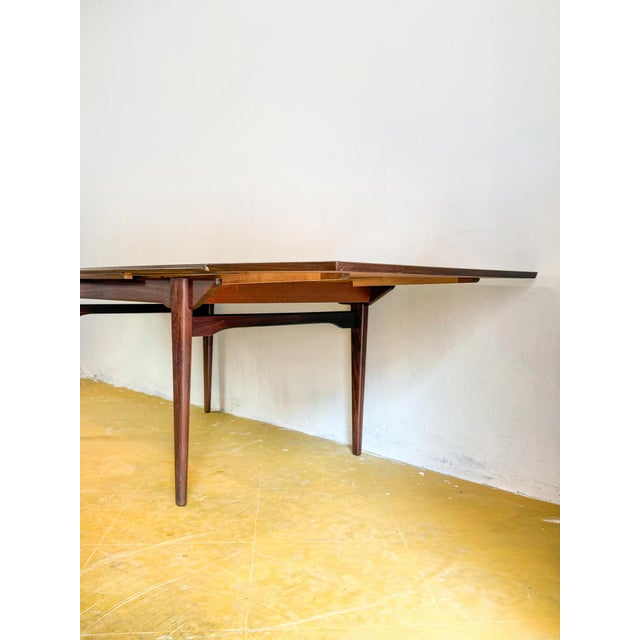 1950s Vintage Danish Extendable Table in Teak, 1950s For Sale - Image 5 of 12