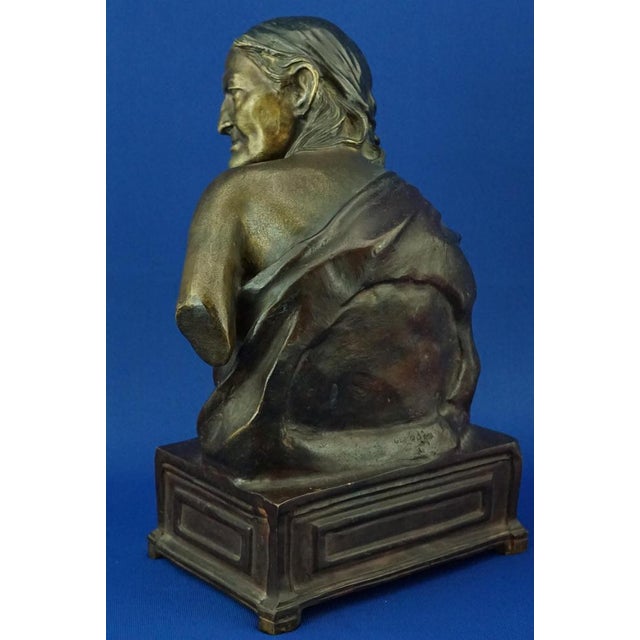 Vincenzo Gemito, Art Nouveau bronze sculpture titled La Sibilla, 19th Century, Naples Italy For Sale - Image 9 of 18