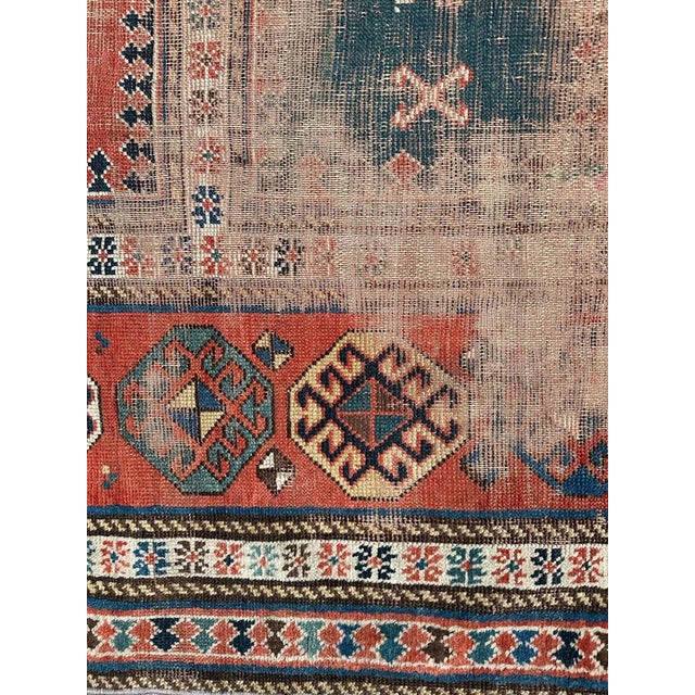 Vintage Distressed Kazak Rug For Sale - Image 9 of 18