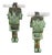 19th Century English Bronze Verdigris Wall Brackets with Lucite Tops, a Pair For Sale
