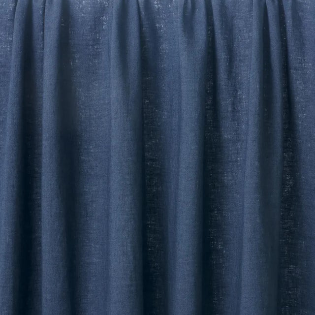 Schumacher Leslie Stonewashed Sheer Fabric In Navy For Sale