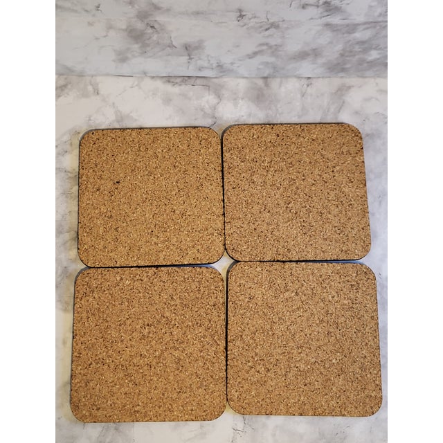 2000 - 2009 Irene Klar Folk Art Coaster Set - Set of 4 For Sale - Image 5 of 8