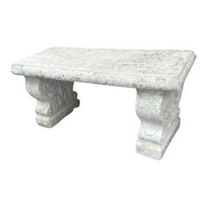 Antique Italian Stone Garden Bench