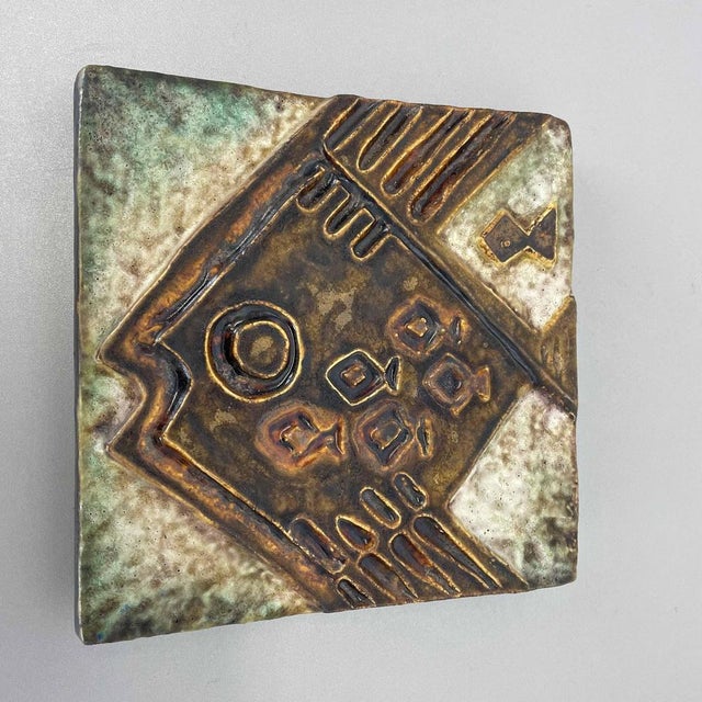 Modernist West German Ceramic Wall Plate attributed to Helmut Schäffenacker, 1960s For Sale - Image 15 of 18