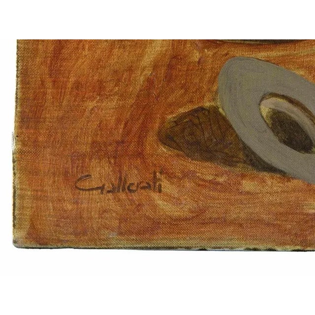 Modern Alberto Gallerati, The Hatter, Oil on Canvas, 1970s For Sale - Image 3 of 5