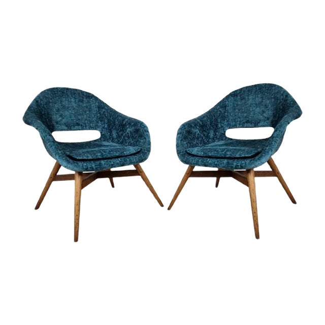 Set of Shell Armchairs by Miroslav Navratil For Sale