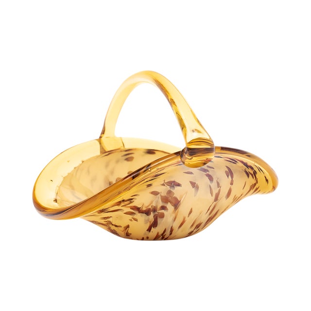 Murano Glass Basket/ Bowl For Sale - Image 10 of 10