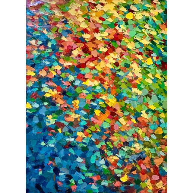 Contemporary Abstract Painting on Canvas – Textured Palette Style – Unstretched 36 X 48 Large Modern by Ryan C. For Sale - Image 3 of 7