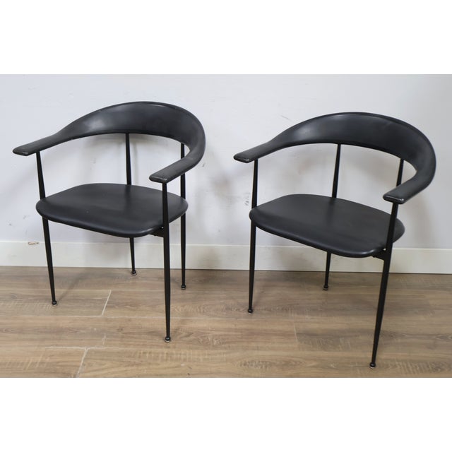 P40 Armchairs by Giancarlo Vegni & Gianfranco Gualtierotti for Fasem, Italy, 1980s, Set of 2 For Sale - Image 10 of 10