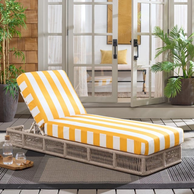 Transform your outdoors into a staycation oasis with this stunning Gillian Sunlounger. Coastally styled with woven natural...