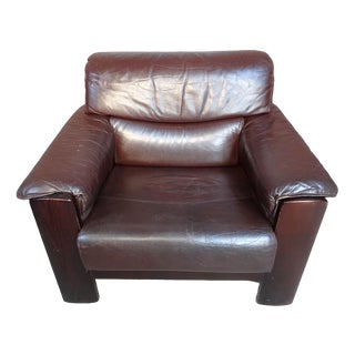 Vintage Dutch Leather Armchair from Leolux For Sale