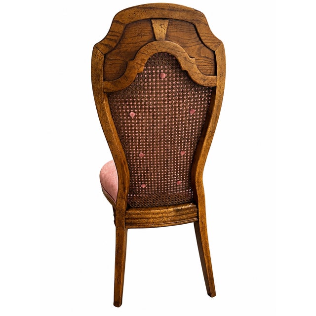 Vintage Double-Pedestal Dining Table With Cane-Back Chairs — Set of 9 For Sale - Image 9 of 18
