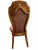 Vintage Figured Wood Double-Pedestal Dining Table With Eight Rose Upholstered Cane-Back Chairs — Nine-Piece Set For Sale - Image 10 of 18