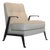 "Akan" Armchair in Cream Leather With Cast Bronze Arm by Lorenzo Tondelli For Sale