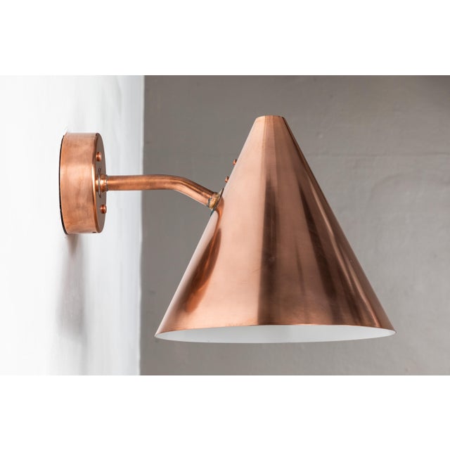 Mid-Century Modern Hans-Agne Jakobsson 'Tratten' Polished Copper Outdoor Sconce For Sale - Image 3 of 11
