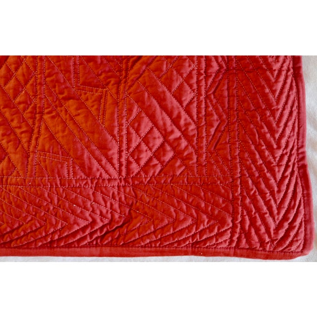 Modern Ralph Lauren Quilted Cotton Euro Sham Pillows 27 X 27 - A Pair For Sale - Image 3 of 5