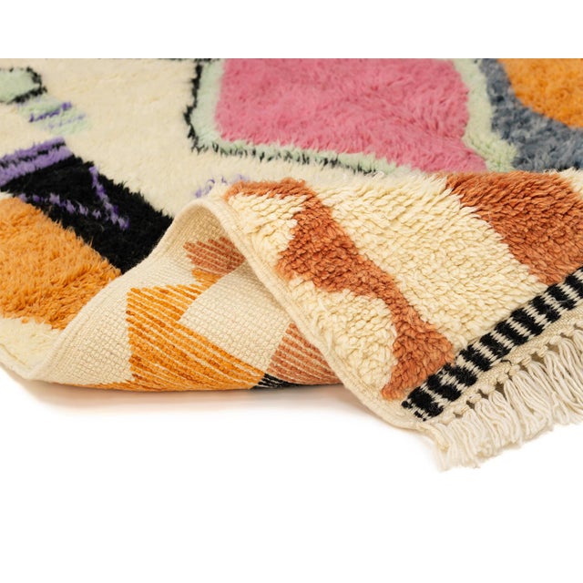 Hand-Knotted Wool Rug by Azele Studio For Sale - Image 6 of 8