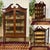 English mahogany display cabinet, late 19th century - H=1.89m, W=1.07m, D=36cm.