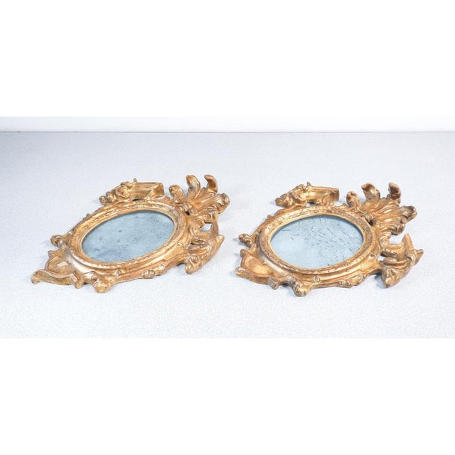 Louis XV Mirrors in Gilded Ceramic, Set of 2 For Sale - Image 13 of 18