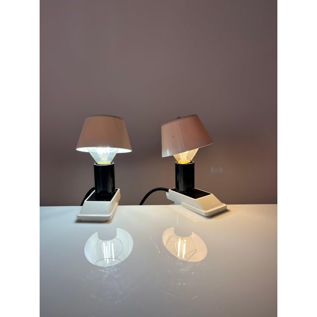 White Clamp Lamp with Metal Shade from Elios For Sale - Image 6 of 11