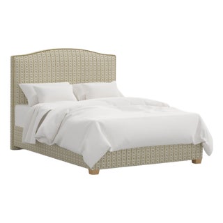 Stoffer Home x Cloth & Company Elsie Bed in Botanical Stripe Dijon with Dijon Welt, King For Sale